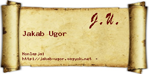 Jakab Ugor névjegykártya